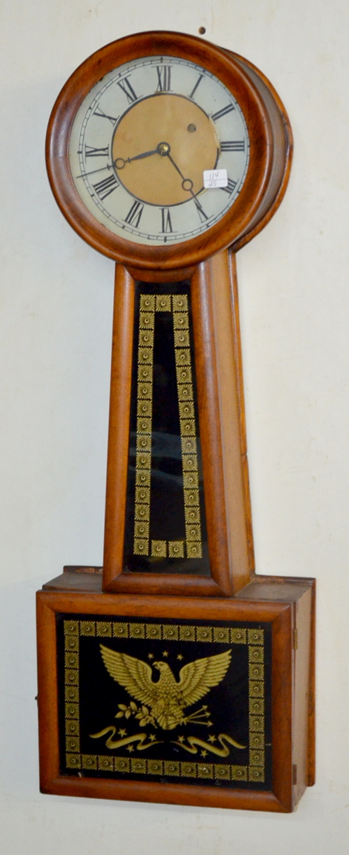 Antique Weight Driven Banjo Clock