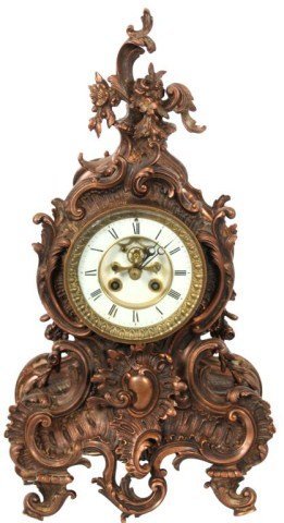 French Bronze 8 Day Mantle Clock