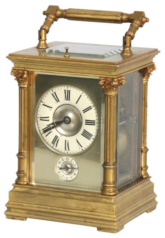 Quarter Hour Repeater Brass Carriage Clock