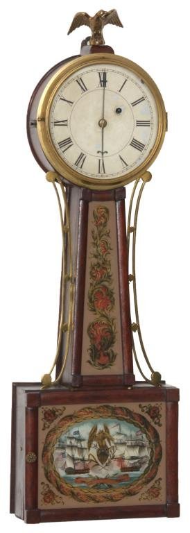 American Mahogany Banjo Clock