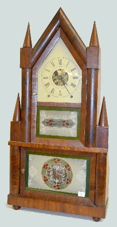 Birge & Fuller Wagon Spring Double Steeple Clock