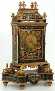 French Boulle & Brass Inlaid Bracket Clock