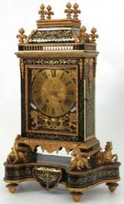 French Boulle & Brass Inlaid Bracket Clock