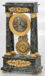 Solle Marble & Bronze Portico Clock