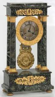 Solle Marble & Bronze Portico Clock