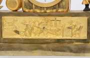 French Figural Blackamore Silk Thread Mantle Clock