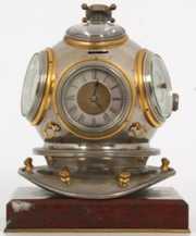 French Industrial DiverÂs Helmet Desk Clock