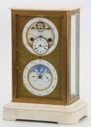 Lg. Marble & Brass Calendar Crystal Regulator