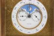 Lg. Marble & Brass Calendar Crystal Regulator