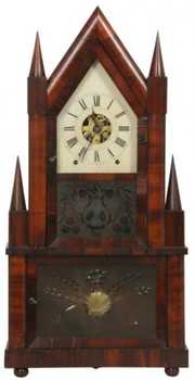 Birge & Fuller Double Steeple Mantle Clock