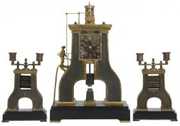 3 Pcs. French Industrial Steam Hammer Clock