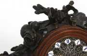 Bronze Mounted Oak Mantle Clock