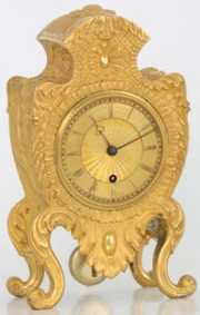 English Bronze & Ormolu Fusee Mantle Clock