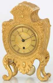 English Bronze & Ormolu Fusee Mantle Clock