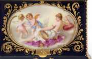 Attr. Royal Vienna Porcelain 4 Column Mantle Clock