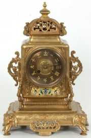French Bronze Chinoiserie Mantle Clock