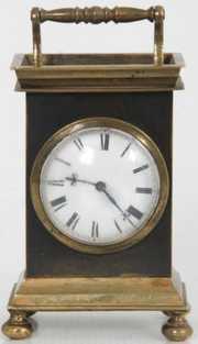 English Verge Fusee Bronze Carriage Clock