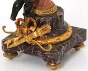 Marble & Bronze Annular Dial Mantle Clock