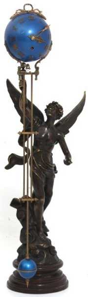 Lg. French Figural Mystery Swinger Clock