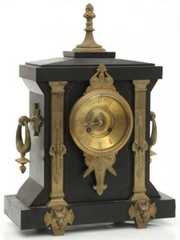 Tiffany & Co. Marble & Bronze Mantle Clock