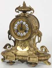 Gilt Bronze Mantle Clock