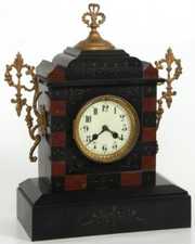 2 Tone Marble Mantle Clock