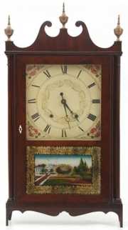 Samuel Terry Pillar & Scroll Mantle Clock