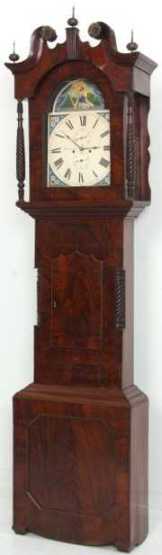 English Mahogany Weight Driven Long Case Clock