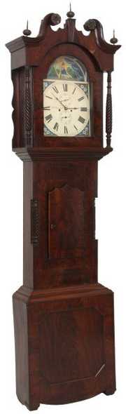 English Mahogany Weight Driven Long Case Clock