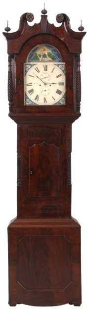 English Mahogany Weight Driven Long Case Clock