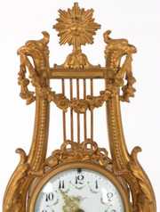 French Lyre Mantle Clock