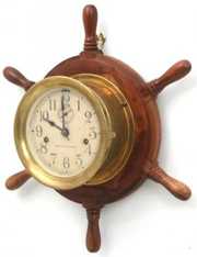 Brass Seth Thomas Engine Lever Clock