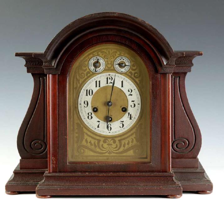 A JUNGHANS WESTMINSTER CHIME BRACKET CLOCK