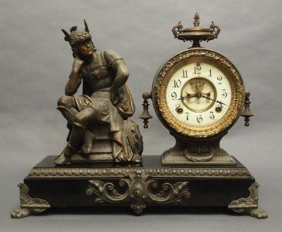 Ansonia figural mantle clock