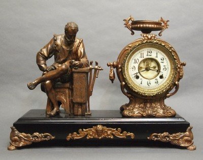 New Haven figural mantle clock