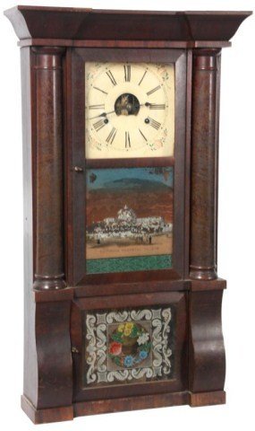 Mahogany triple Decker Mantle Clock