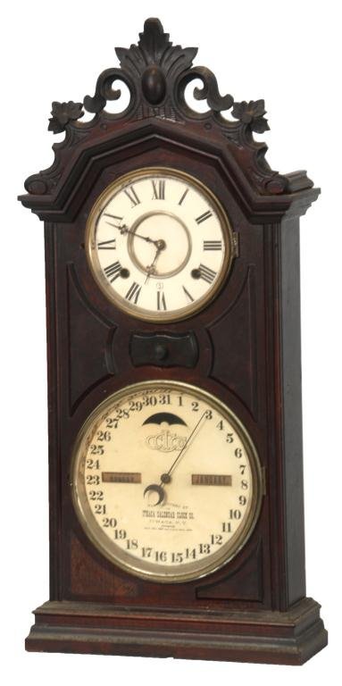 Ithaca No. 8 Shelf Library Double Dial Clock