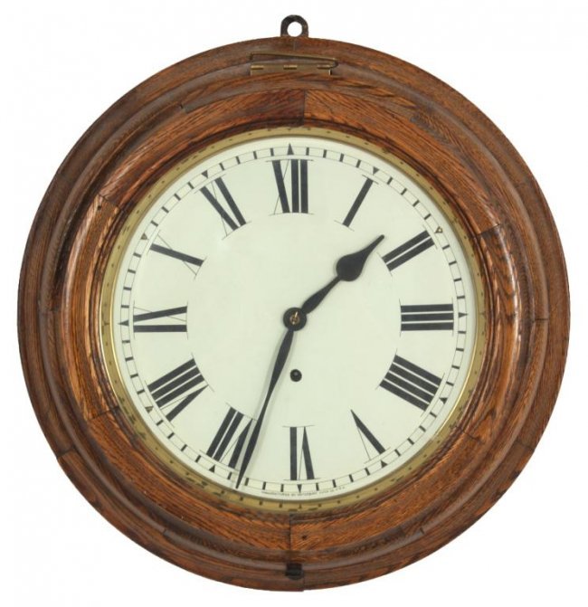 Oak Waterbury 12 in. Gallery Clock