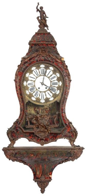 French Boulle & Brass Inlaid Bracket Clock