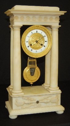 French Marble Column Shelf Clock