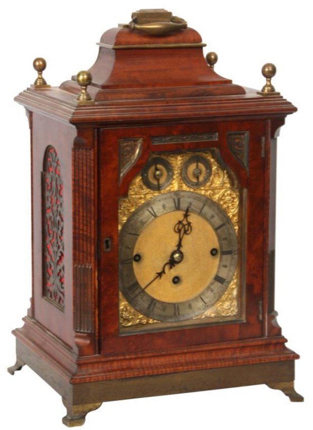 Mahogany Triple Fusee Bracket Clock