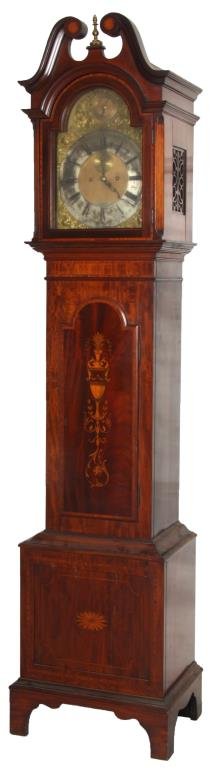 Mahogany Inlaid Grandfather Clock