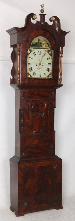 English Mahogany Grandfather Clock