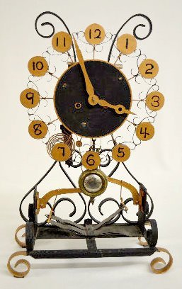 Unusual EN Welch Wrought Iron Clock