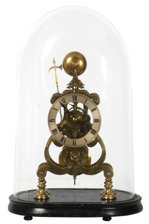 Brass Fusee Skeleton Clock