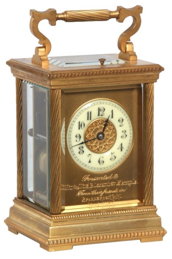 Gilt Brass 5 Minute Repeater Carriage Clock