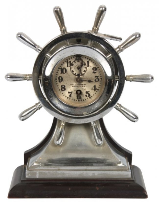 Chelsea Ships Helm Desk Clock