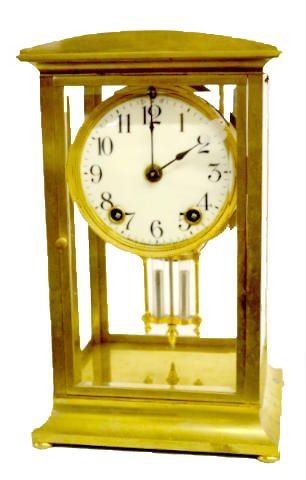 Ansonia Brass Crystal Regulator Clock