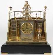 Animated French Industrial Quarter Deck Clock