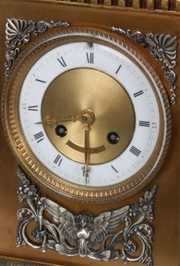 Large French Bronze Chariot Clock